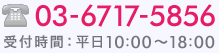 03-6717-5856 受付時間：平日10:00～18:00