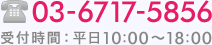 03-6717-5856 受付時間：平日10:00～18:00